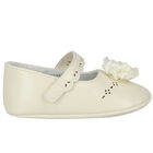Baby Girls Ivory Flower Pre Walker Shoes, 1, hi-res
